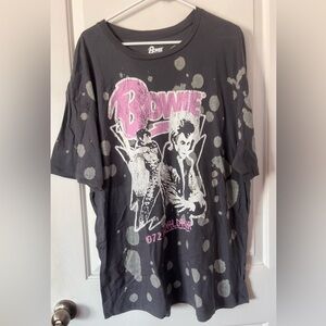 David Bowie Hybrid Apparel Gray Graphic Tee